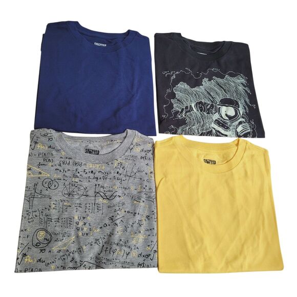 Spotted Zebra Youth Boys Short-Sleeve Crew-Neck T-Shirt Tops Medium (8) 4-Pack - Picture 1 of 12